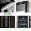 image:imageNutrichef 24 Bottle Wine Fridge  Dual Zone Wine Chiller  Adjustable Temperature 41F to 64F  Ultra Quiet Operation  Wine Cooler For Home amp Office  Free Standing 39x11x23 IN Black27 Bottle SS Handle