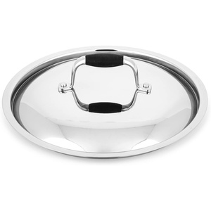 image:imageNutriChef Stainless Steel Saucepan Lid  Sturdy and Durable StainResistant 15 Quart Kitchen Cookware Saucepot Lid w Handle  Works w Kitchenware Pots amp Pans Set Model NCSSS12stockpot lid