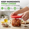 image:imageNutriChef 12 and 4 Cups Glass Measuring Cup Set with Lids 8 17 and 34 oz  HeatResistant Borosilicate Liquid Measure Cups with EasyRead Scale for Cooking Baking amp Food Storage Dishwasher SafeRed