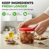 image:imageNutriChef 12 and 4 Cups Glass Measuring Cup Set with Lids 8 17 and 34 oz  HeatResistant Borosilicate Liquid Measure Cups with EasyRead Scale for Cooking Baking amp Food Storage Dishwasher SafeRed