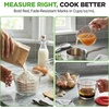 image:imageNutriChef 12 and 4 Cups Glass Measuring Cup Set with Lids 8 17 and 34 oz  HeatResistant Borosilicate Liquid Measure Cups with EasyRead Scale for Cooking Baking amp Food Storage Dishwasher SafeRed