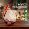 image:imageNutriChef 15 Ounce Stemless Wine Glasses Set of 12 Ultra Thin Wine Glass For Red or White Wine LeadFree Dishwasher Safe amp Hand Blown Seamless Bowl  Clear2XClear
