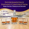 image:imageNutriChef Home Bar Whiskey Decanter Set Glass Decanter with Four 800ml Whiskey Glasses Elegantly Styled with Real Crystal for Maximum Flavor and Shelf Life Naturally Aerates Dishwasher SafeNCGD4C168 Decanter and glass Set
