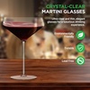 image:imageNutriChefKitchen 6 Sets of Crystal Martini Glass Ultra Clear Elegant Wine Glass 100 Hand Blown Dishwasher safe Classy and Reusable Packaging NCGLMT6816 Piece