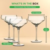 image:imageNutriChefKitchen 6 Sets of Crystal Martini Glass Ultra Clear Elegant Wine Glass 100 Hand Blown Dishwasher safe Classy and Reusable Packaging NCGLMT684 Piece