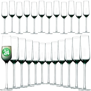 image:imageNutriChef 7 oz Crystal Wine Glasses Set of 2 Elegant Large Red Wine Glasses with Stem for White amp Red Wine Seamless 100 LeadFree Glassware Dishwasher Safe Drinkware for Everyday UseSet of 24