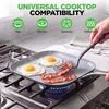 image:imageNutriChef 11Inch Griddle Pan  Ceramic Nonstick with Induction Base  PFASfree ceramic coated cookware with stainless steel handle oven safe to 500F dishwasher safe