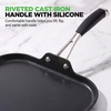 image:imageNutriChef 11Inch Square Griddle Pan  Nonstick with Induction Base  2layer nonstick coating riveted cast iron handle with silicone grip induction compatible PFOA and leadfree