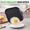 image:imageNutriChef 11Inch Square Griddle Pan  Nonstick with Induction Base  2layer nonstick coating riveted cast iron handle with silicone grip induction compatible PFOA and leadfree