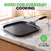 image:imageNutriChef 11Inch Square Griddle Pan  Nonstick with Induction Base  2layer nonstick coating riveted cast iron handle with silicone grip induction compatible PFOA and leadfree