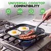 image:imageNutriChef 11Inch Square Griddle Pan  Nonstick with Induction Base  2layer nonstick coating riveted cast iron handle with silicone grip induction compatible PFOA and leadfree