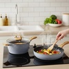 image:imageNutriChef 22Piece Black Marble NonStick Cookware and Bakeware Set  Professional Home Kitchen Collection with MultiSized Pots Pans and HeatResistant ToolsMoon Grey Marble