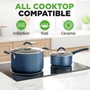 image:imageNutriChef 22Piece Black Marble NonStick Cookware and Bakeware Set  Professional Home Kitchen Collection with MultiSized Pots Pans and HeatResistant ToolsBlue