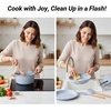 image:imageNutriChef 22Piece Black Marble NonStick Cookware and Bakeware Set  Professional Home Kitchen Collection with MultiSized Pots Pans and HeatResistant ToolsMoon Grey Marble