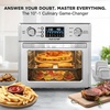 image:imageNutriChef 26L Electric Air Fryer Oven  1700W Countertop Rotisserie amp Air Fryer  360 Rotating Feature  10 Menu Presets  Includes Drip Tray Air Frying Basket amp Bake Rack 15x16x14  Stainless Steel