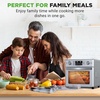 image:imageNutriChef 26L Electric Air Fryer Oven  1700W Countertop Rotisserie amp Air Fryer  360 Rotating Feature  10 Menu Presets  Includes Drip Tray Air Frying Basket amp Bake Rack 15x16x14  Stainless Steel