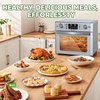 image:imageNutriChef 26L Electric Air Fryer Oven  1700W Countertop Rotisserie amp Air Fryer  360 Rotating Feature  10 Menu Presets  Includes Drip Tray Air Frying Basket amp Bake Rack 15x16x14  Stainless Steel