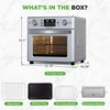 image:imageNutriChef 26L Electric Air Fryer Oven  1700W Countertop Rotisserie amp Air Fryer  360 Rotating Feature  10 Menu Presets  Includes Drip Tray Air Frying Basket amp Bake Rack 15x16x14  Stainless Steel