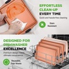 image:imageNutriChef 5 Piece Baking Pan Set Nonstick Carbon Steel Bakeware Pans Stackable Baking Trays Kitchen Bake Cookie Sheet for Oven with Silicone Handles PFOA PFOS PTFE Free