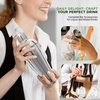 image:imageNutriChef 7 Pcs Bartender Set MultiPiece Cocktail Shaker Set Mixer with Essential Bar Accessory Tools with Cocktail Shaker Bar Spoon and Jigger  Bartender Martini Mixology Barware