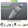 image:imageNutriChef 7 Pcs Bartender Set MultiPiece Cocktail Shaker Set Mixer with Essential Bar Accessory Tools with Cocktail Shaker Bar Spoon and Jigger  Bartender Martini Mixology Barware