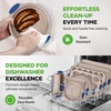 image:imageNutriChef Kitchen Oven Baking Pans  Deluxe Nonstick Gold Coating Inside amp Outside Carbon Steel Bakeware Set With Blue Silicone Handles Durable amp Reliable Cookie Sheet Oven Pan Style10 Piece Set
