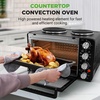 image:imageNutrichef 2in1 Convection Oven amp Cooker  30 Quart 1500W MultiFunction Kitchen Oven with Dual Hot Plates 7 Cooking Modes Including Rotisserie Broil Bake  196 x 160 x 135 Inches