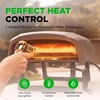 image:imageNutrichef Outdoor Pizza Oven  Cook 12 Pizza in 60 Seconds  Manual 360 Rotating Pizza Stone  Adjustable Heat  Includes Pizza Peel Pizza Cutter Stone Cover amp Hose  Long HandleLong Handle