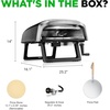 image:imageNutrichef Outdoor Pizza Oven  Cook 12 Pizza in 60 Seconds  Manual 360 Rotating Pizza Stone  Adjustable Heat  Includes Pizza Peel Pizza Cutter Stone Cover amp Hose  Long HandleShort Handle
