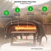 image:imageNutrichef Outdoor Pizza Oven  Manual 360 Rotating Pizza Stone  Adjustable Heat  Includes Pizza Peel Pizza Cutter Stone Cover amp Hose  Cook 12 Pizza in 60 Seconds  Long HandleLong Handle
