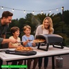image:imageNutrichef Outdoor Pizza Oven  Manual 360 Rotating Pizza Stone  Adjustable Heat  Includes Pizza Peel Pizza Cutter Stone Cover amp Hose  Cook 12 Pizza in 60 Seconds  Long HandleLong Handle