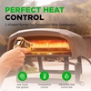 image:imageNutrichef Outdoor Pizza Oven  Manual 360 Rotating Pizza Stone  Adjustable Heat  Includes Pizza Peel Pizza Cutter Stone Cover amp Hose  Cook 12 Pizza in 60 Seconds  Long HandleShort Handle