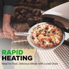 image:imageNutrichef Outdoor Pizza Oven  Manual 360 Rotating Pizza Stone  Adjustable Heat  Includes Pizza Peel Pizza Cutter Stone Cover amp Hose  Cook 12 Pizza in 60 Seconds  Long HandleLong Handle
