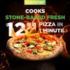 image:imageNutrichef Outdoor Pizza Oven  Manual 360 Rotating Pizza Stone  Adjustable Heat  Includes Pizza Peel Pizza Cutter Stone Cover amp Hose  Cook 12 Pizza in 60 Seconds  Long HandleNo Handle