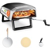 image:imageNutrichef Outdoor Pizza Oven  Cook 12 Pizza in 60 Seconds  Manual 360 Rotating Pizza Stone  Adjustable Heat  Includes Pizza Peel Pizza Cutter Stone Cover amp Hose  Long HandleLong Handle