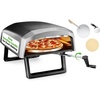 image:imageNutrichef Outdoor Pizza Oven  Manual 360 Rotating Pizza Stone  Adjustable Heat  Includes Pizza Peel Pizza Cutter Stone Cover amp Hose  Cook 12 Pizza in 60 Seconds  Long HandleLong Handle