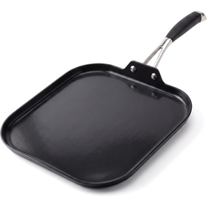 image:imageNutriChef 11Inch Square Griddle Pan  Nonstick with Induction Base  2layer nonstick coating riveted cast iron handle with silicone grip induction compatible PFOA and leadfree