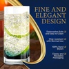 image:imageNutriChef 125oz Highball Drinking Glasses  Set of 4 Heavy Base Tall Tumbler Clear Glassware for Water Wine Beer Liquor Gin Cocktail Whiskey Juice Iced Coffee Mixed Drinks Dishwasher Safe