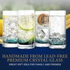 image:imageNutriChef 125oz Highball Drinking Glasses  Set of 4 Heavy Base Tall Tumbler Clear Glassware for Water Wine Beer Liquor Gin Cocktail Whiskey Juice Iced Coffee Mixed Drinks Dishwasher Safe