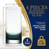image:imageNutriChef 125oz Highball Drinking Glasses  Set of 4 Heavy Base Tall Tumbler Clear Glassware for Water Wine Beer Liquor Gin Cocktail Whiskey Juice Iced Coffee Mixed Drinks Dishwasher Safe