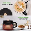 image:imageNutriChef 16 QT Portable Electric Rice Cooker amp Lunch Maker  MultiFunctional amp NonStick Ceramic Coating  Digital Control Panel  6 Cook Functions Rice Soup Stew Porridge amp More  Black