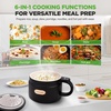 image:imageNutriChef 16 QT Portable Electric Rice Cooker amp Lunch Maker  MultiFunctional amp NonStick Ceramic Coating  Digital Control Panel  6 Cook Functions Rice Soup Stew Porridge amp More  Black