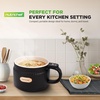 image:imageNutriChef 16 QT Portable Electric Rice Cooker amp Lunch Maker  MultiFunctional amp NonStick Ceramic Coating  Digital Control Panel  6 Cook Functions Rice Soup Stew Porridge amp More  Black