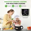 image:imageNutriChef 16 QT Portable Electric Rice Cooker amp Lunch Maker  MultiFunctional amp NonStick Ceramic Coating  Digital Control Panel  6 Cook Functions Rice Soup Stew Porridge amp More  Black