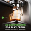 image:imageNutriChef 20Bar Espresso Maker With Milk Frother  Removable 18 Quart Water Tank  Coffee Maker for Brewing Espresso Cappuccino Latte Americano amp Cold Brew Coffees  Stainless Steel