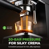 image:imageNutriChef 20Bar Espresso Maker With Milk Frother  Removable 18 Quart Water Tank  Coffee Maker for Brewing Espresso Cappuccino Latte Americano amp Cold Brew Coffees  Black