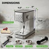 image:imageNutriChef 20Bar Espresso Maker With Milk Frother  Removable 18 Quart Water Tank  Coffee Maker for Brewing Espresso Cappuccino Latte Americano amp Cold Brew Coffees  Stainless Steel