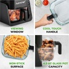 image:imageNutriChef 4 QT Air Fryer amp Grill  71 Preset Cook Modes  Transparent Fry Bowl for Best Cooking Results  Cook Shrimp Steak Fries Wings amp More  4 QT Glass Air Fryer amp 12 QT Grill  WhiteBlack