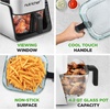 image:imageNutriChef 4 QT Air Fryer amp Grill  71 Preset Cook Modes  Transparent Fry Bowl for Best Cooking Results  Cook Shrimp Steak Fries Wings amp More  4 QT Glass Air Fryer amp 12 QT Grill  WhiteWhite