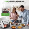 image:imageNutriChef 4 QT Air Fryer amp Grill  71 Preset Cook Modes  Transparent Fry Bowl for Best Cooking Results  Cook Shrimp Steak Fries Wings amp More  4 QT Glass Air Fryer amp 12 QT Grill  WhiteWhite